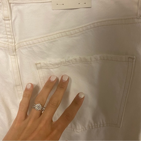 AGOLDE | Riley High Rise Straight Crop Jeans In Veil White NEW Size 31 - Picture 11 of 13